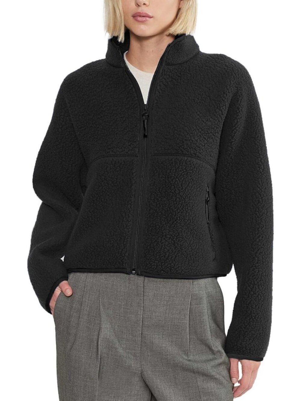 Cozy Fleece Jacket for Women | Zippered Fuzzy Sherpa Warm Coat for Winter